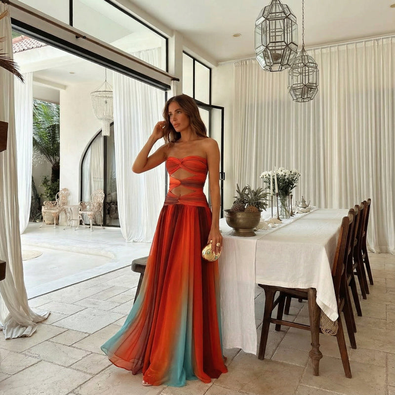 Valencia - Twist Front Maxi Dress