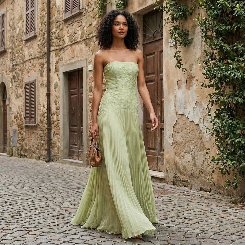 Zynella - Sleeveless Drop-Waist Maxi Dress