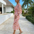 Miley - Midi Dress With Flower Print