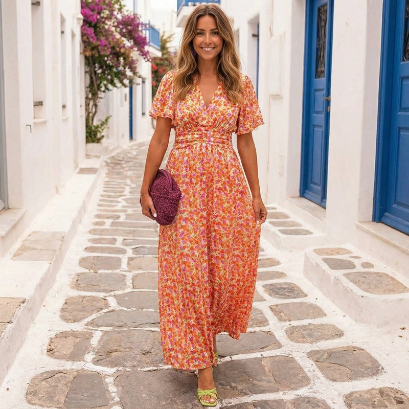 Louise - Maxi Dress with V-Neck