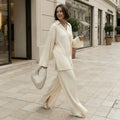 Button-Up Shirt & Wide-Leg Pants Set