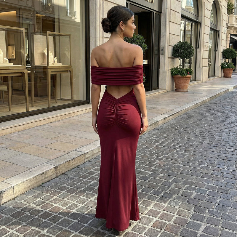 Azrya - Elegant Backless Maxi Dress