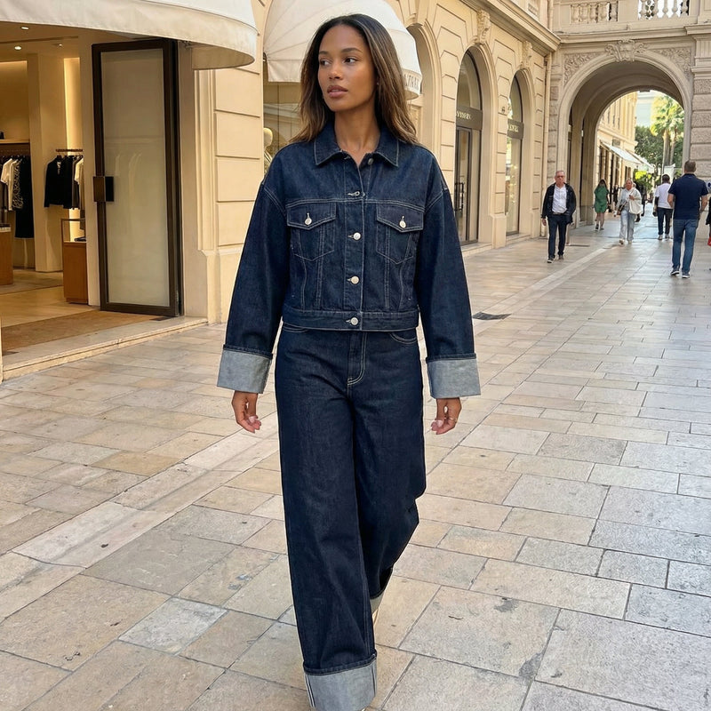 Turn-Up Denim Set
