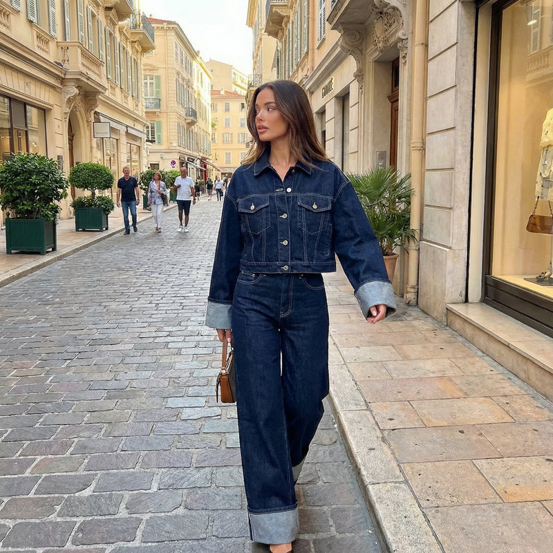 Turn-Up Denim Set