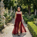 Elodie - Strapless Chiffon Gown