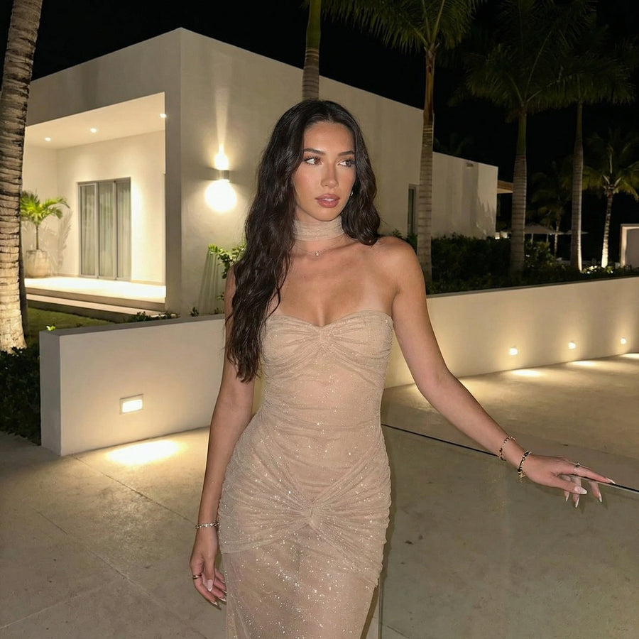 Zallira - Shimmer Fishtail Maxi Dress