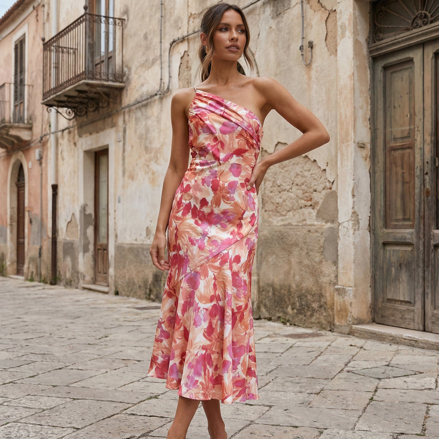 Eliza - Elegante One-Shoulder Dress