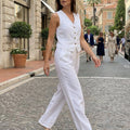 Cotton-Linen Top & Pants Set
