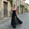 Elodie - Strapless Chiffon Gown