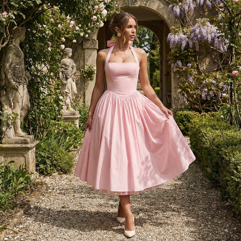 Éloise - Lace Corset Midi Dress