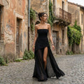 Elodie - Strapless Chiffon Gown