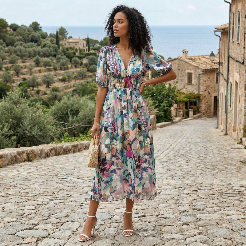 Renate - Dress With V-Neck
