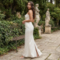 Nylaen - Strapless Bottom Pleated Maxi Dress