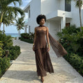 Elodie - Strapless Chiffon Gown