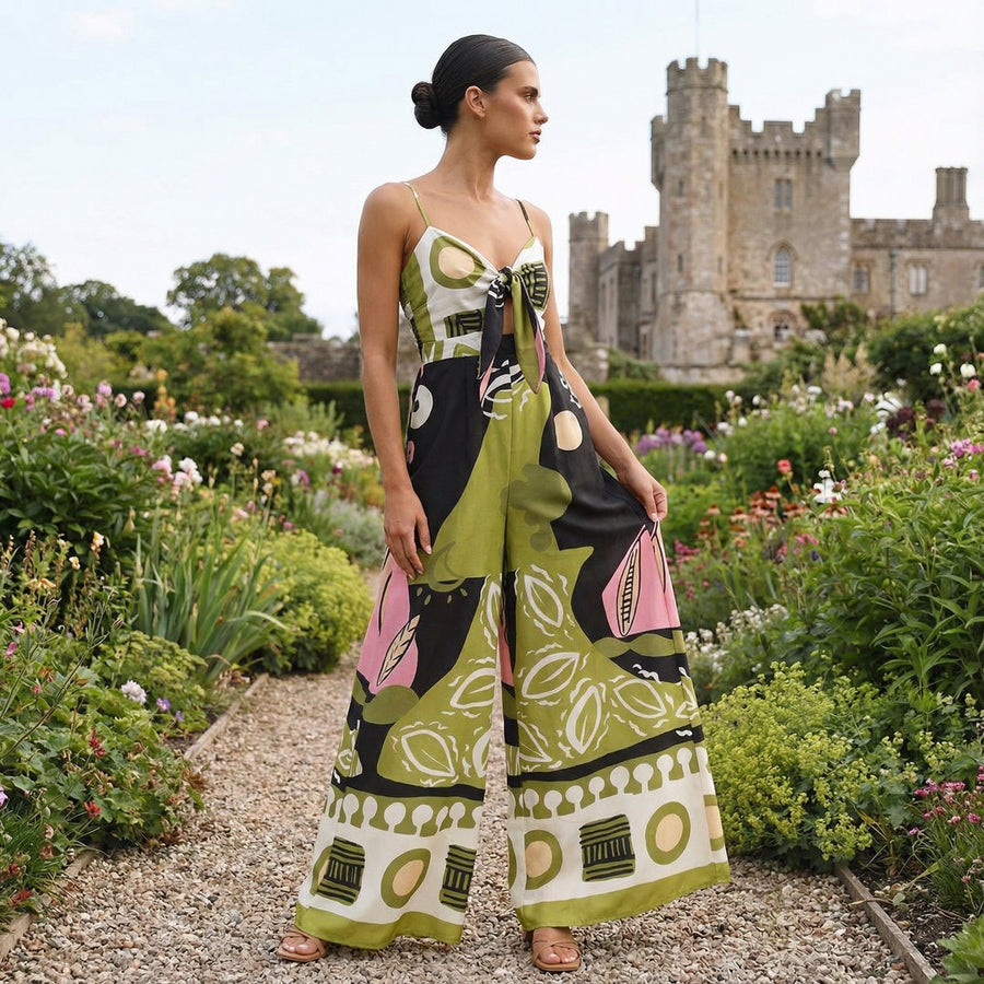 Gaia Tie-Front Jumpsuit