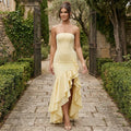 Xyrelle - Sleeveless Slit Ruffle Maxi Dress