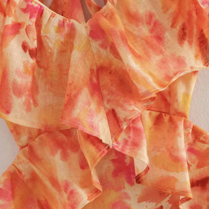 Ember - Floral Ruffle Dress
