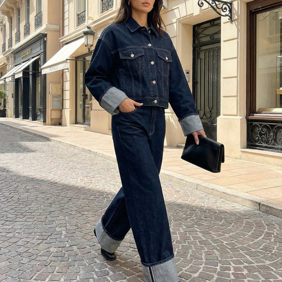 Turn-Up Denim Set