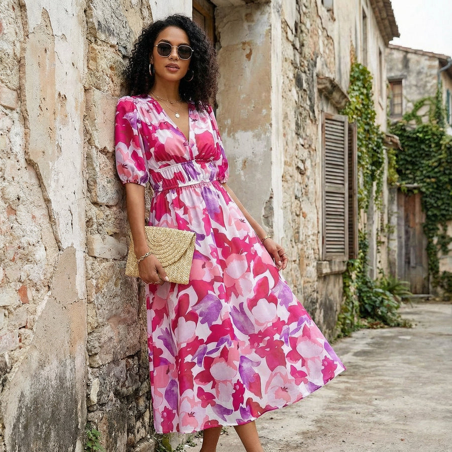 Renate - Dress With V-Neck