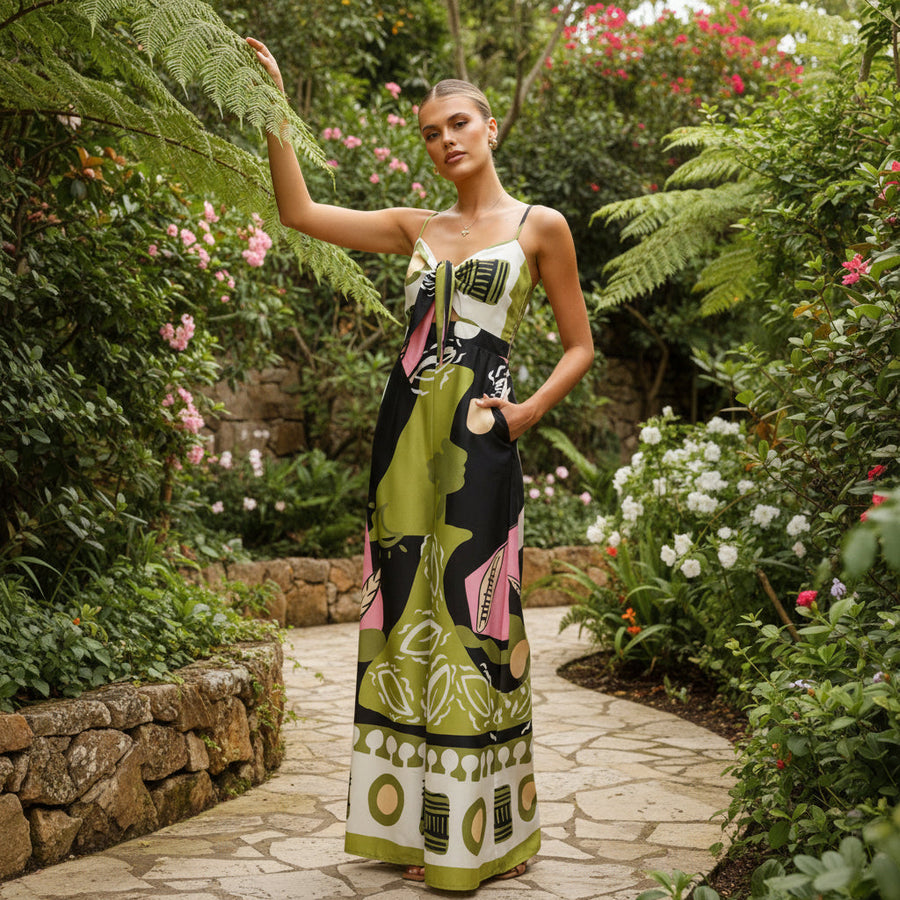 Gaia Tie-Front Jumpsuit