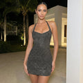 Sienna - Shimmer Halter Mini Dress