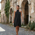 Cailith - Cross Halterneck Wrap Mini Dress