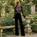 Feather-Trim Jumpsuit