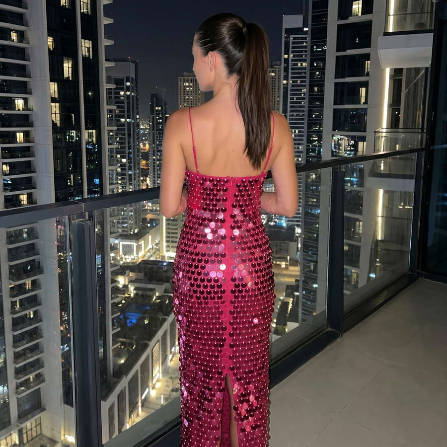 Vaenora - Sizzling Sequins Midi Dress