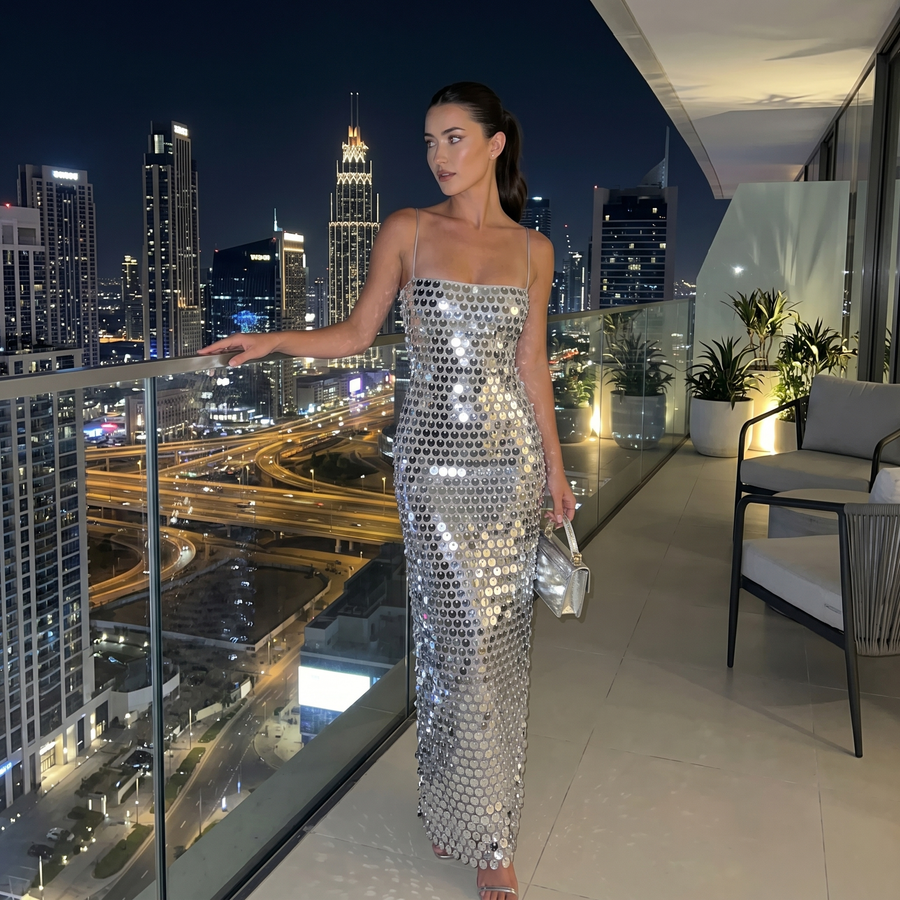 Vaenora - Sizzling Sequins Midi Dress
