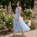 Solara - Chiffon Cutout Maxi Dress