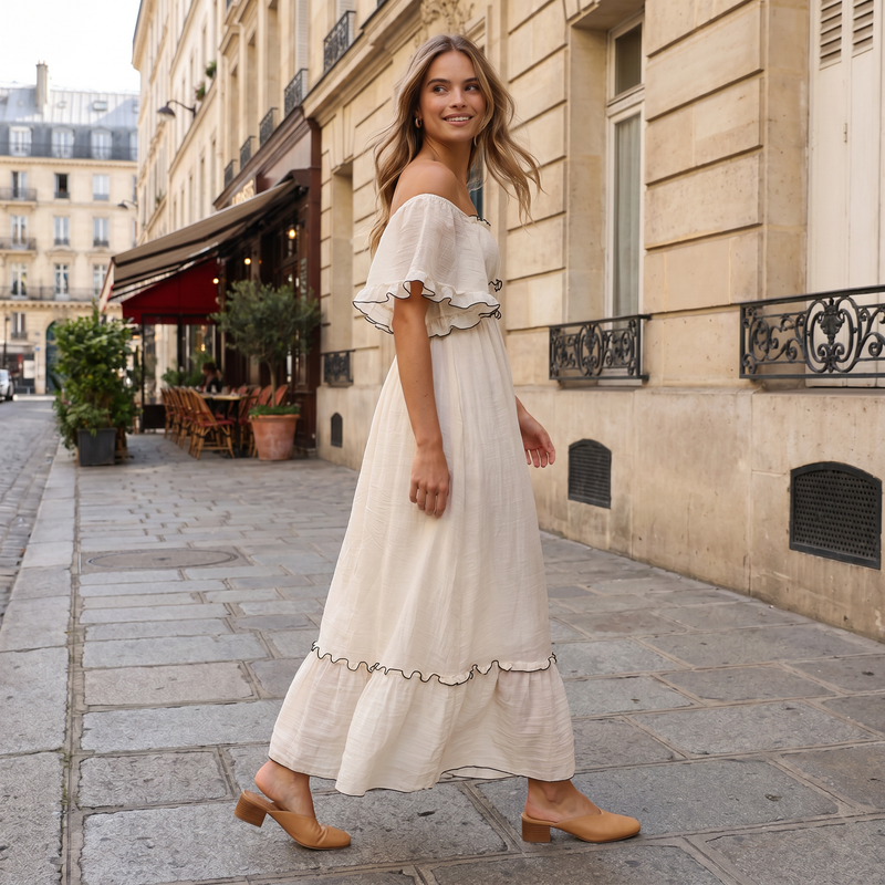 Delphine - Ruffle Maxi Dress