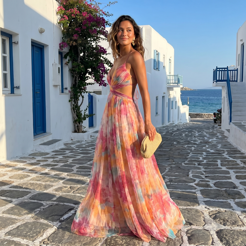 Dayana – Cross Front Maxi Dress