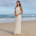 Caroline - Textured Halter Maxi Dress