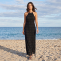 Caroline - Textured Halter Maxi Dress
