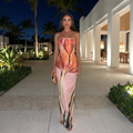 Olympia - Floral Print Satin Dress