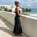 Natalie - Floral Drape Maxi Dress