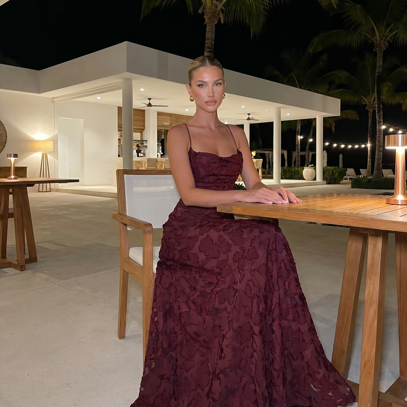 Floriana – Burnout Maxi Dress