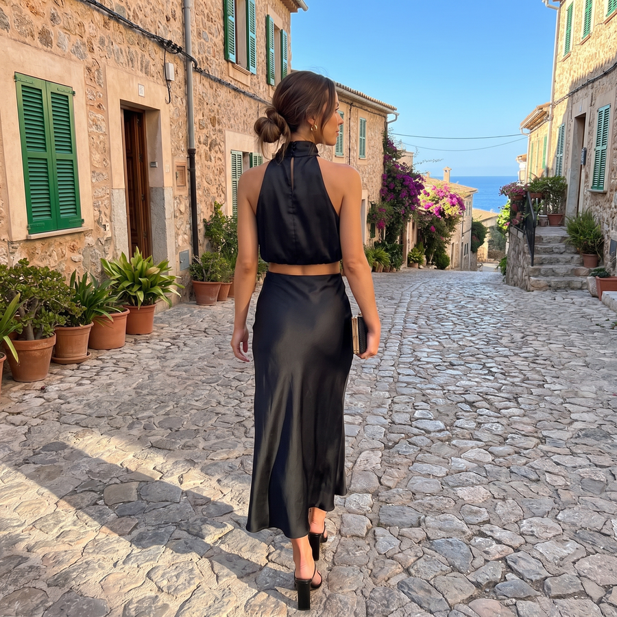 Long Skirt Two-Piece Set