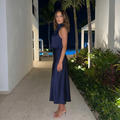 Nerina – Draped High-Neck Maxi Dress