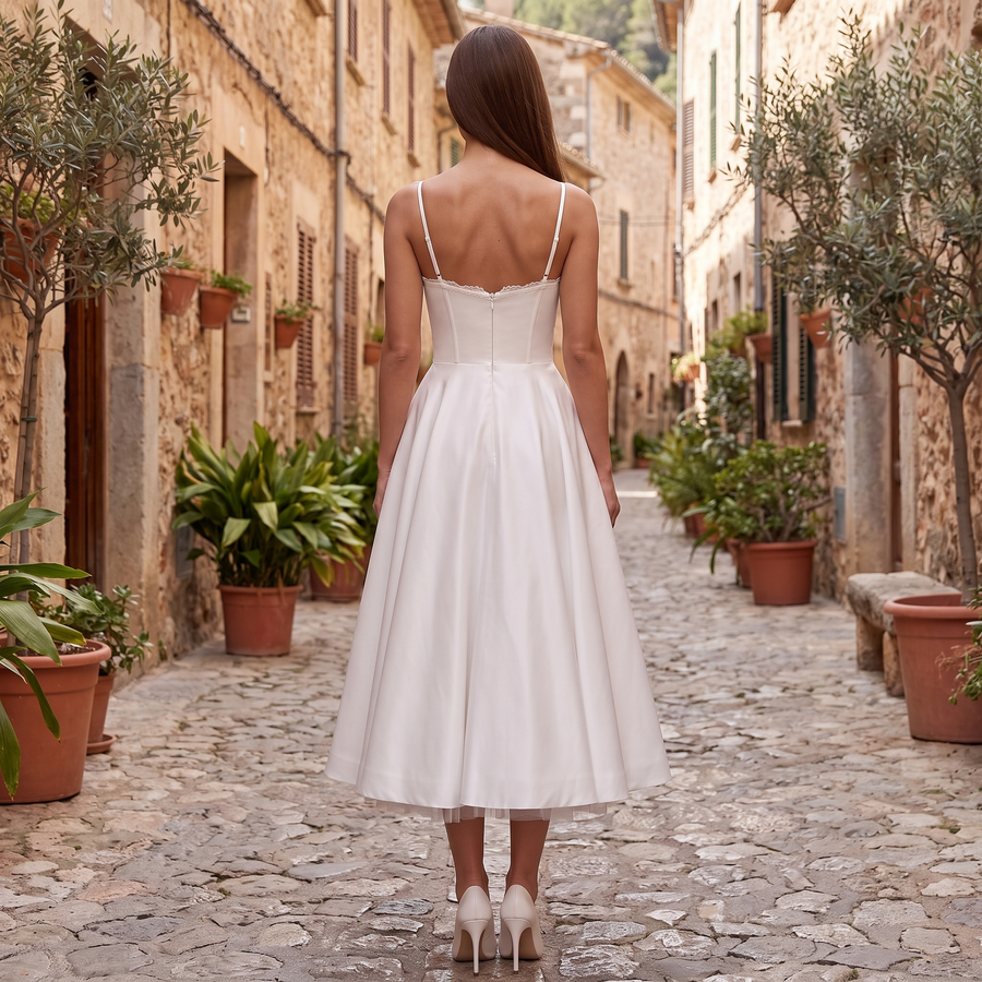 Zoey – Sculpted Tulle Midi Dress