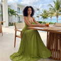 Veyra – Lace Corset Pleated Maxi Dress