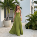 Veyra – Lace Corset Pleated Maxi Dress