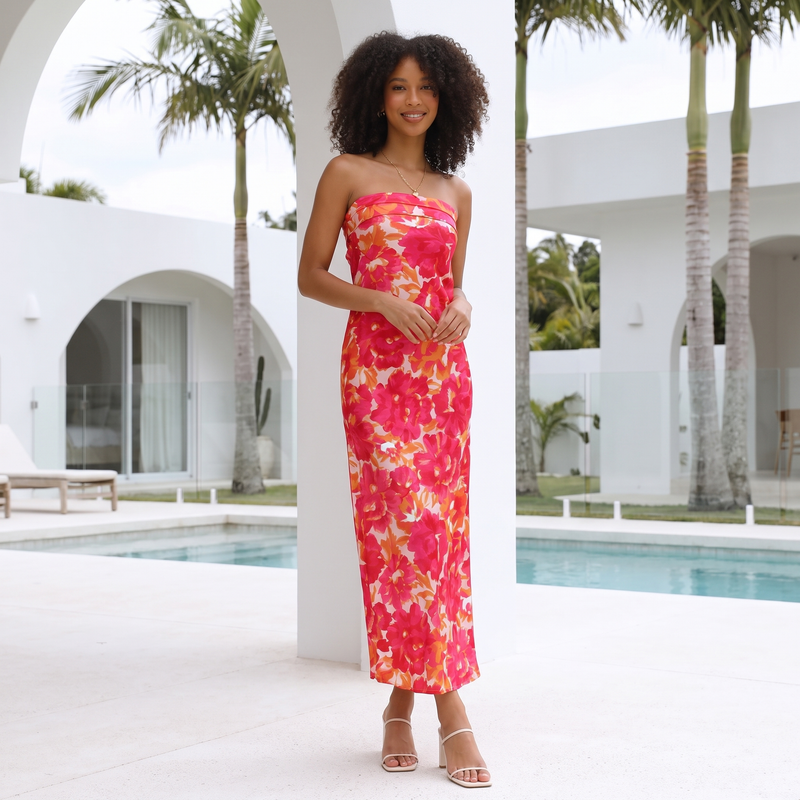 Amaris - Sleeveless Floral Maxi Dress