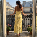 Mariela – Ruffled Halter Maxi Dress