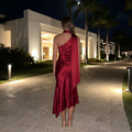 Chloe – Asymmetric Scarf Midaxi Dress